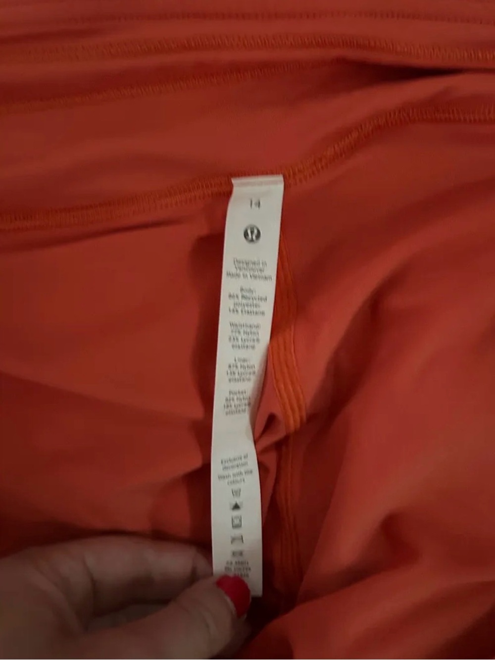 Lululemon Coral/Orange Skirt - Picture 3 of 3